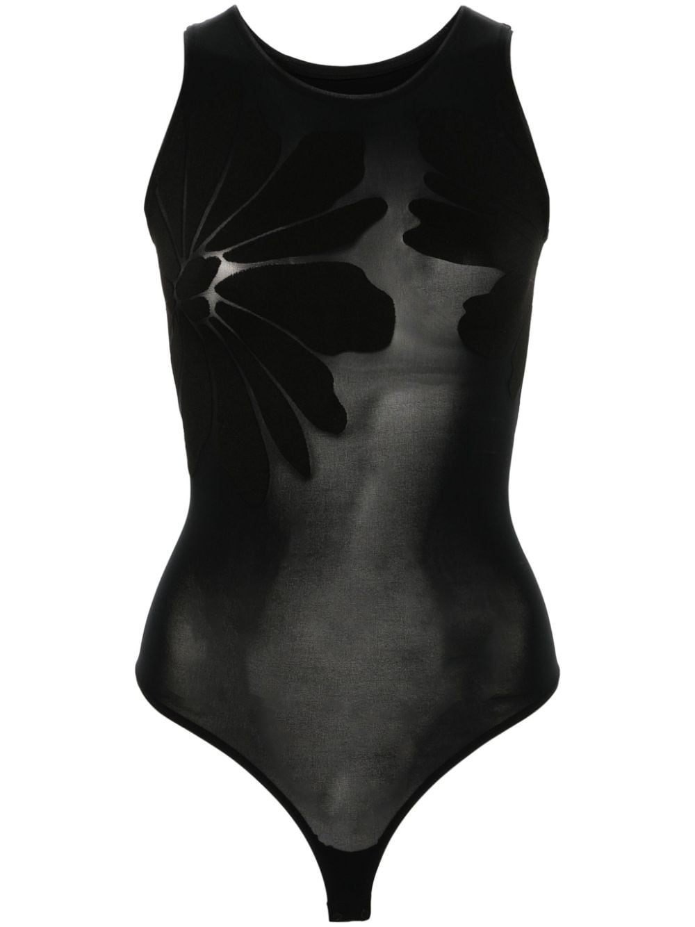 Wolford Body Tattoo semi-sheer bodysuit - Black von Wolford