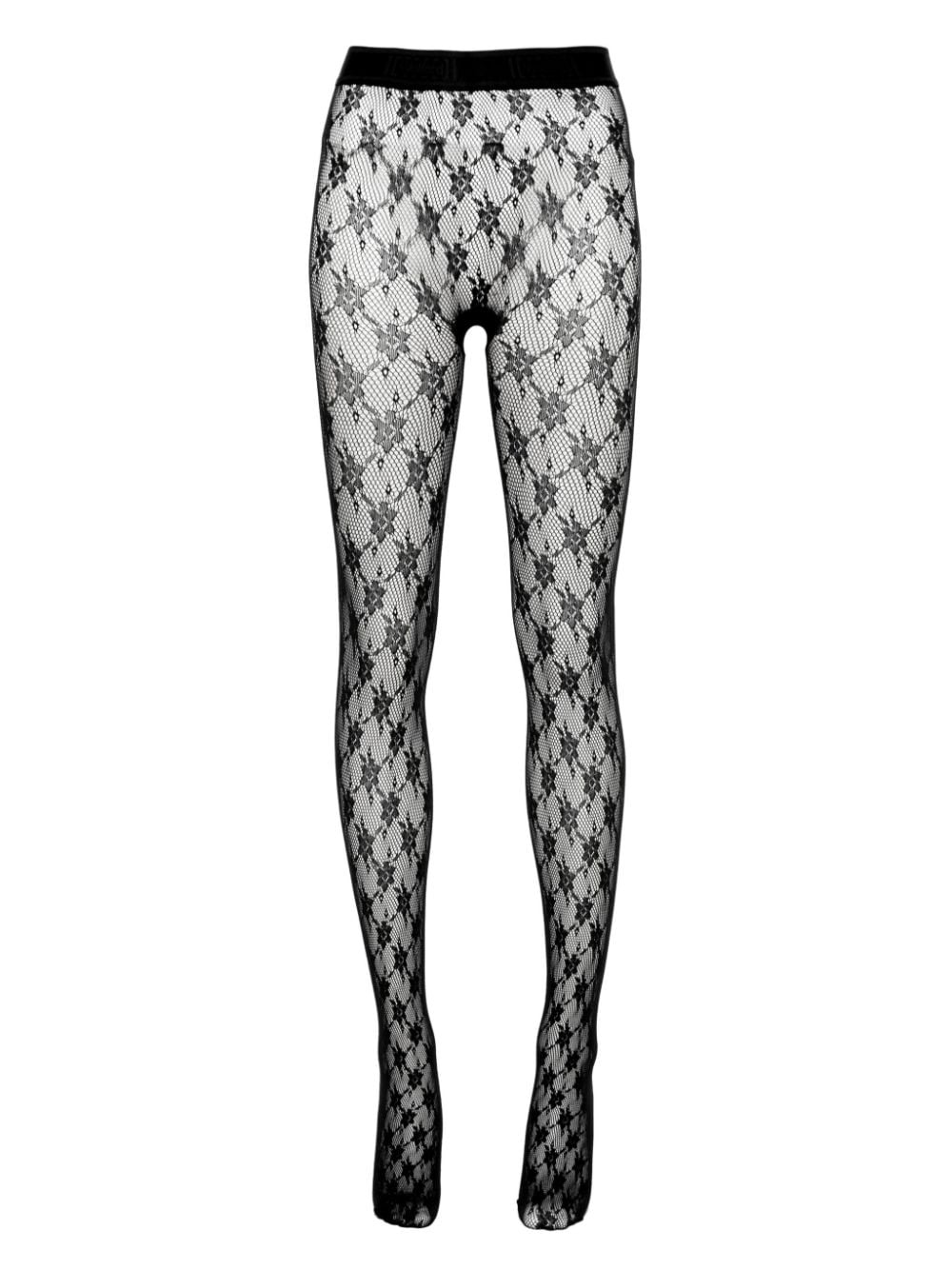 Wolford floral-lace tights - Black von Wolford