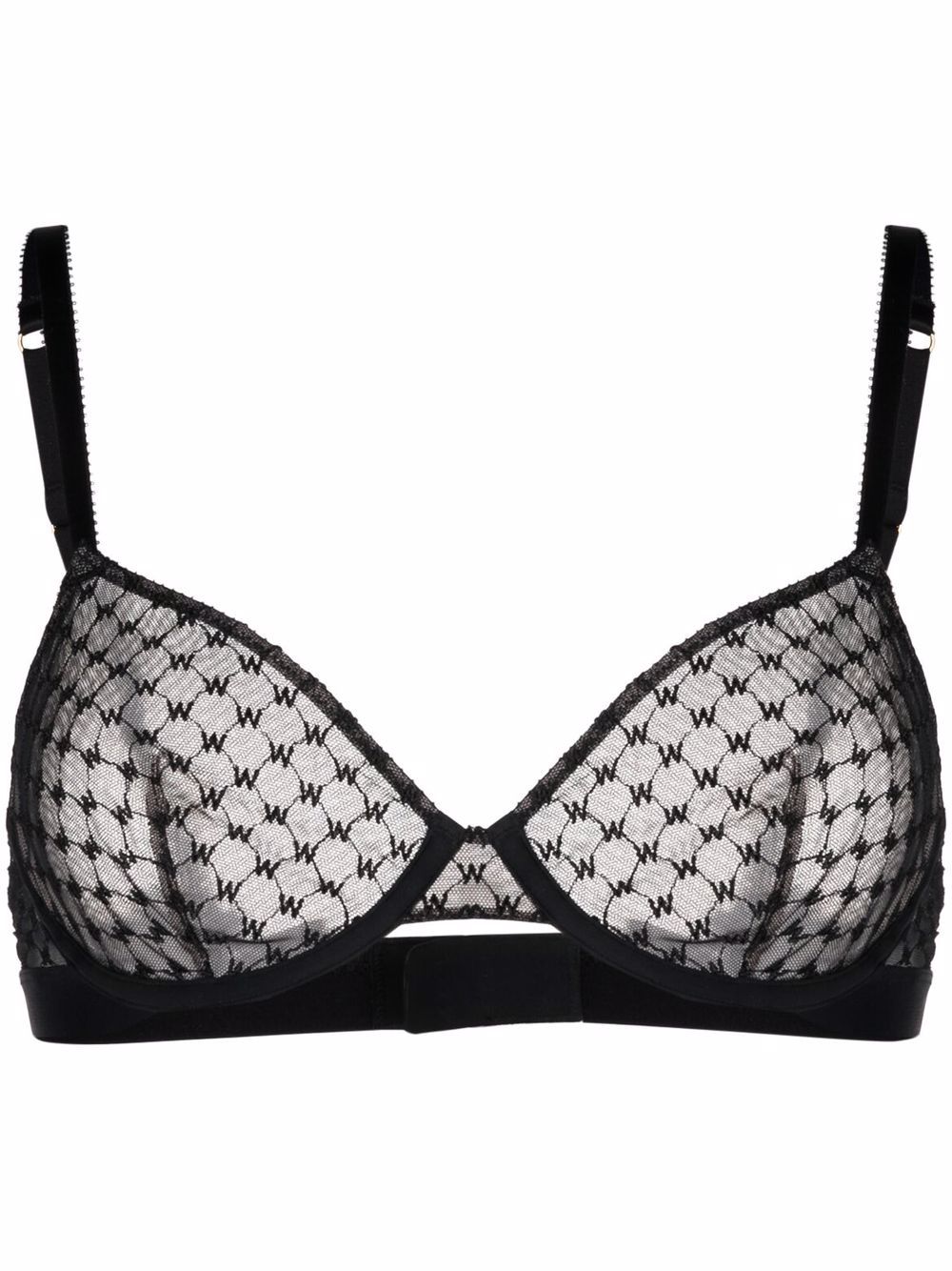 Wolford monogram full-cup bra - Black von Wolford