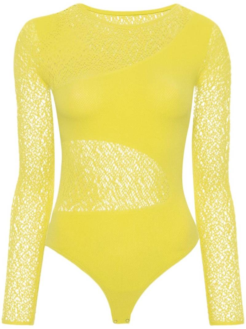 Wolford openwork-detail bodysuit - Yellow von Wolford