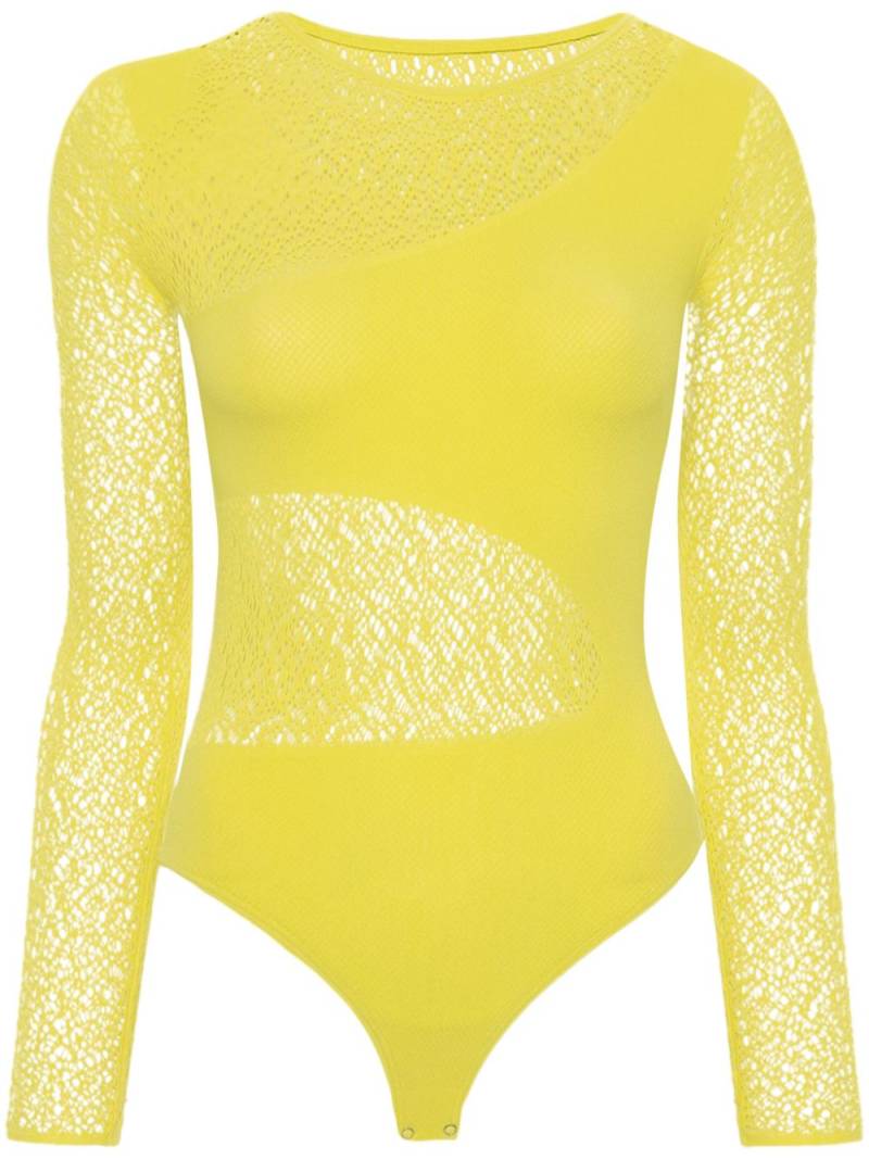 Wolford openwork-detail bodysuit - Yellow von Wolford