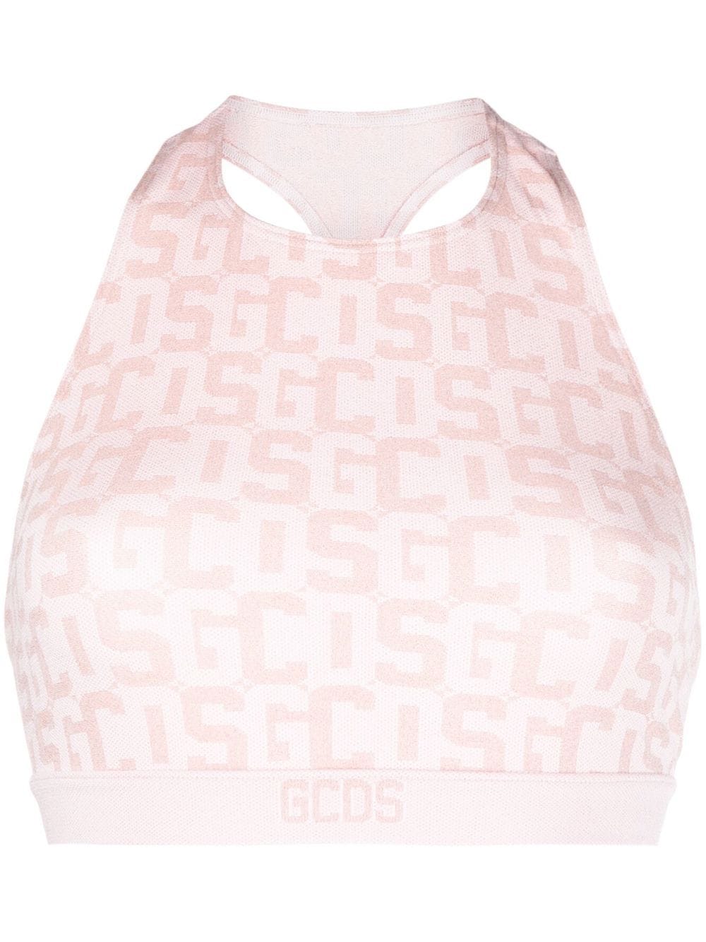 Wolford x GCDS basic monogram crop top - Pink von Wolford