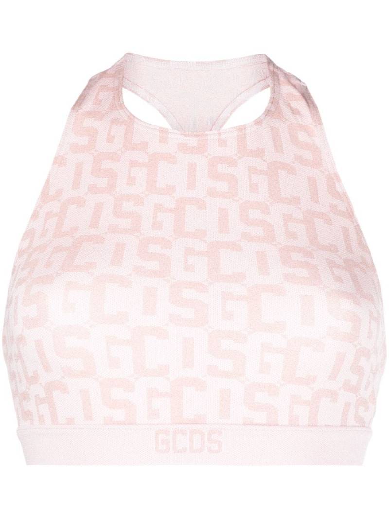 Wolford x GCDS basic monogram crop top - Pink von Wolford