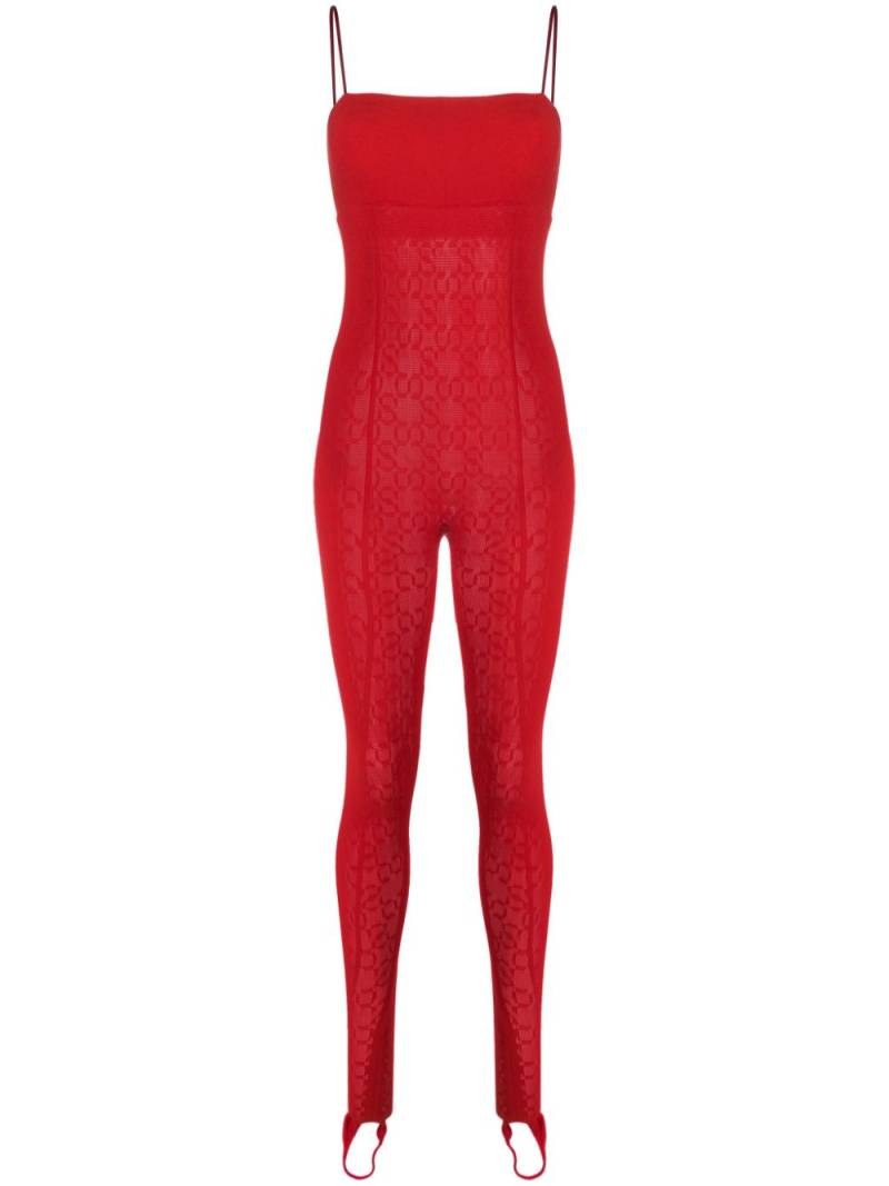 Wolford x Simkhai intricate warp-knit jumpsuit - Red von Wolford