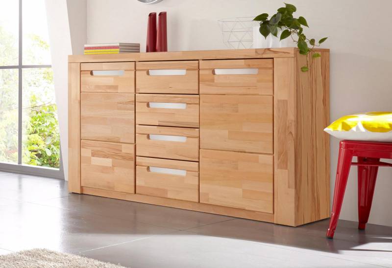 Home affaire Sideboard »Kolding«, Breite 140 cm mit 4 Schubkästen von home affaire