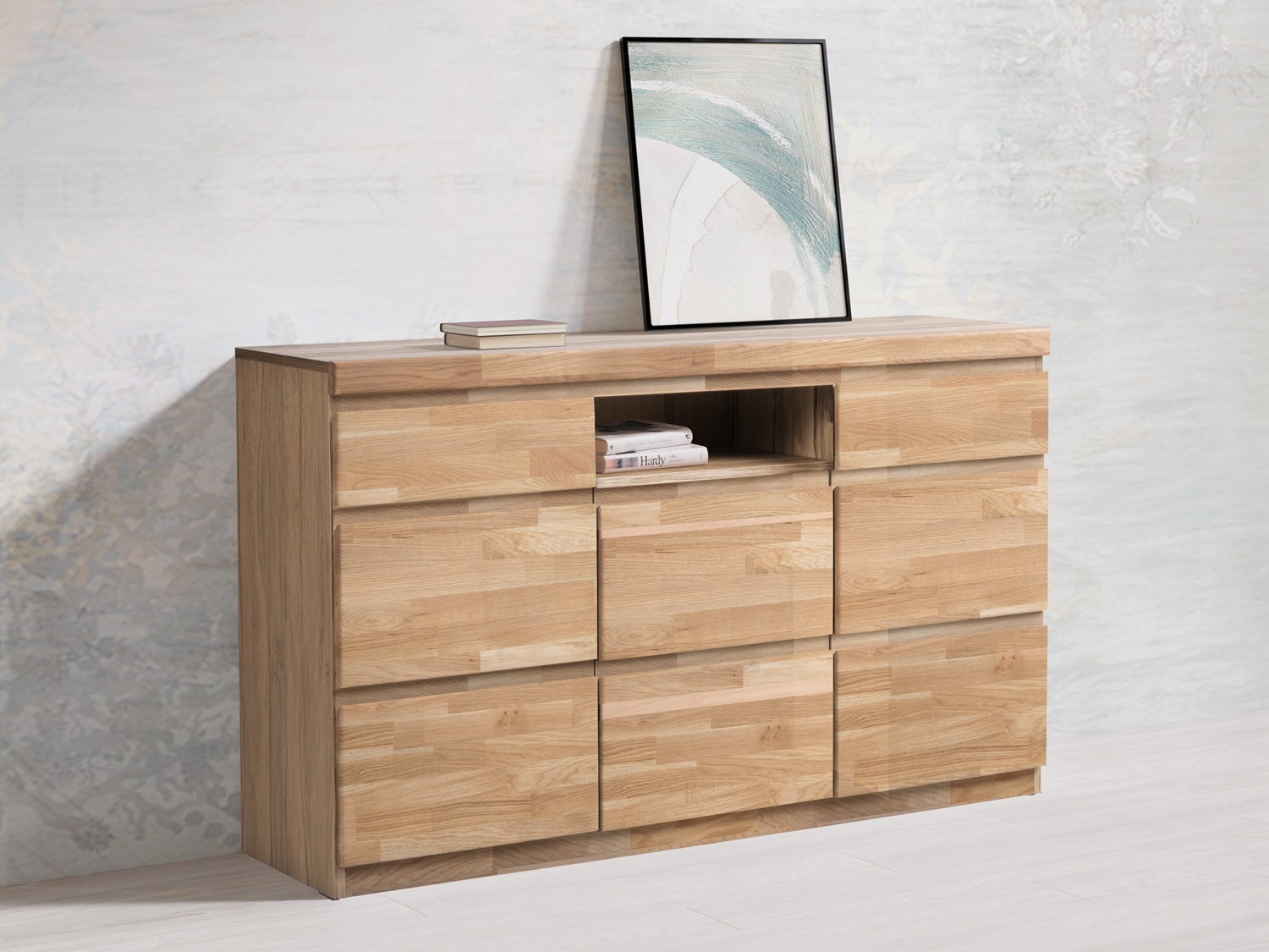 Home affaire Sideboard »OSLO«, Breite ca. 135 cm, Teilmassiv von home affaire