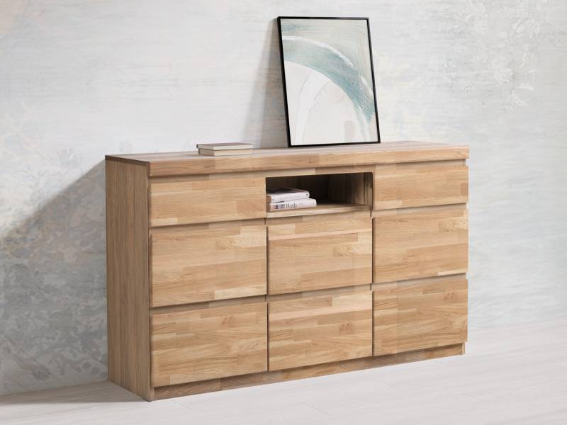 Home affaire Sideboard »OSLO«, Breite ca. 135 cm, Teilmassiv von home affaire