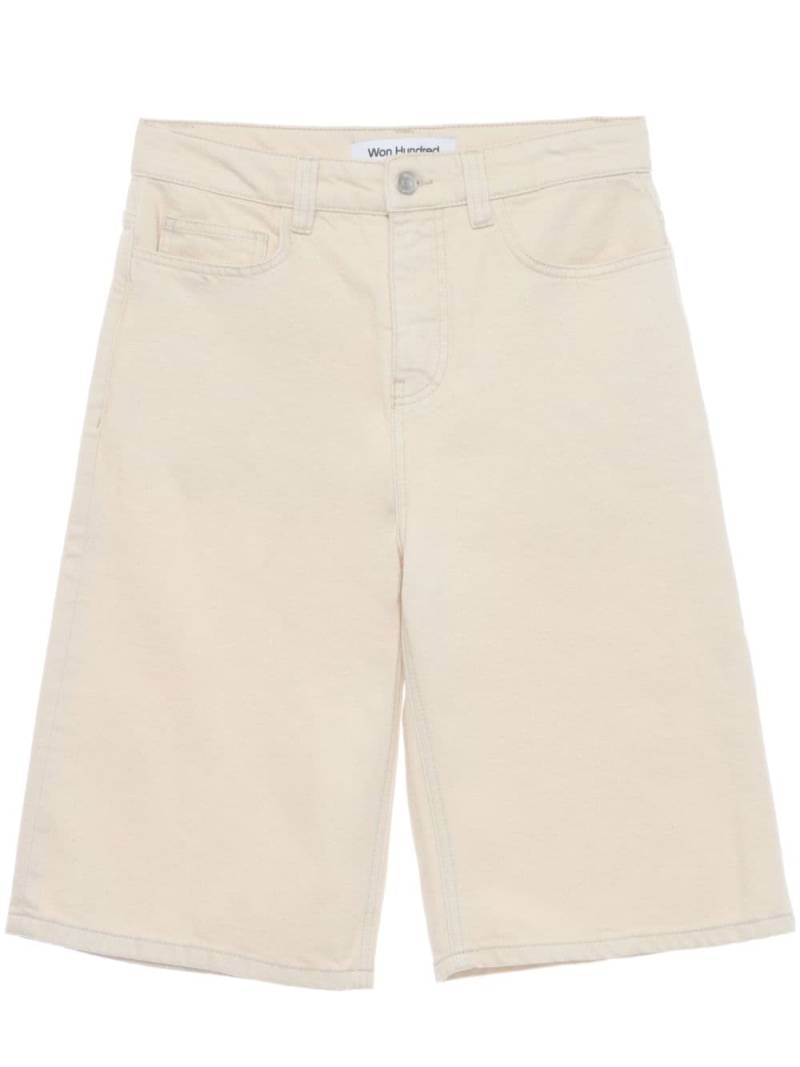 Won Hundred cotton straight-leg shorts - Neutrals von Won Hundred