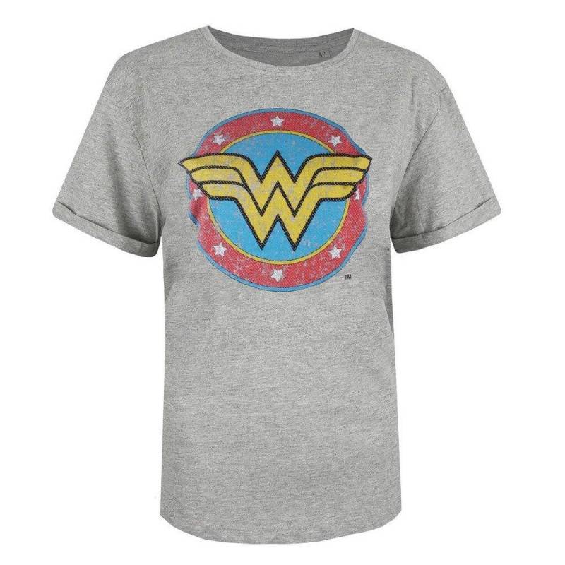 Classic Tshirt Damen Grau M von Wonder Woman