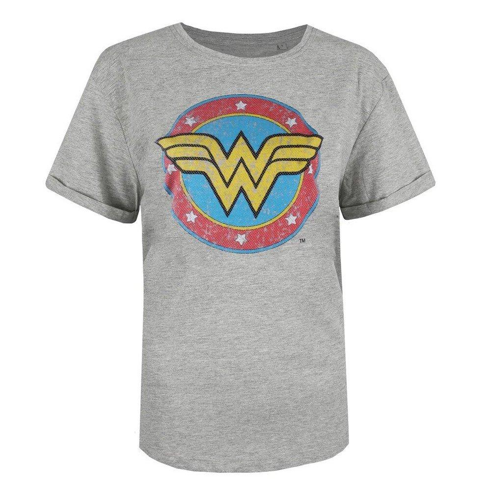 Classic Tshirt Damen Grau XL von Wonder Woman