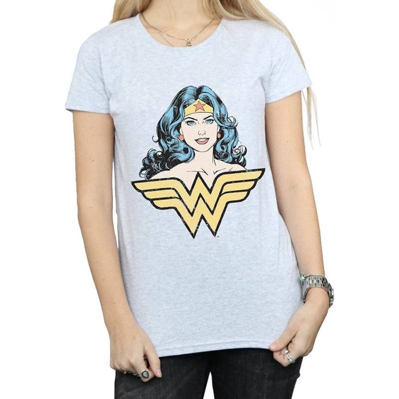 Wonder Woman - Gaze TShirt, für Damen, Grau, Größe S von Wonder Woman