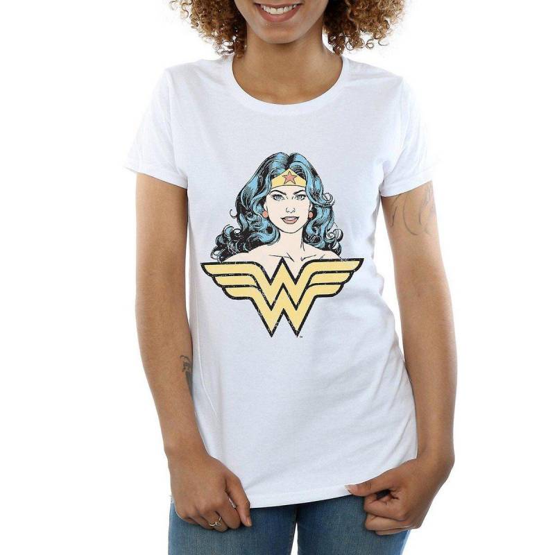 Wonder Woman - Gaze TShirt, für Damen, Weiss, Größe S von Wonder Woman