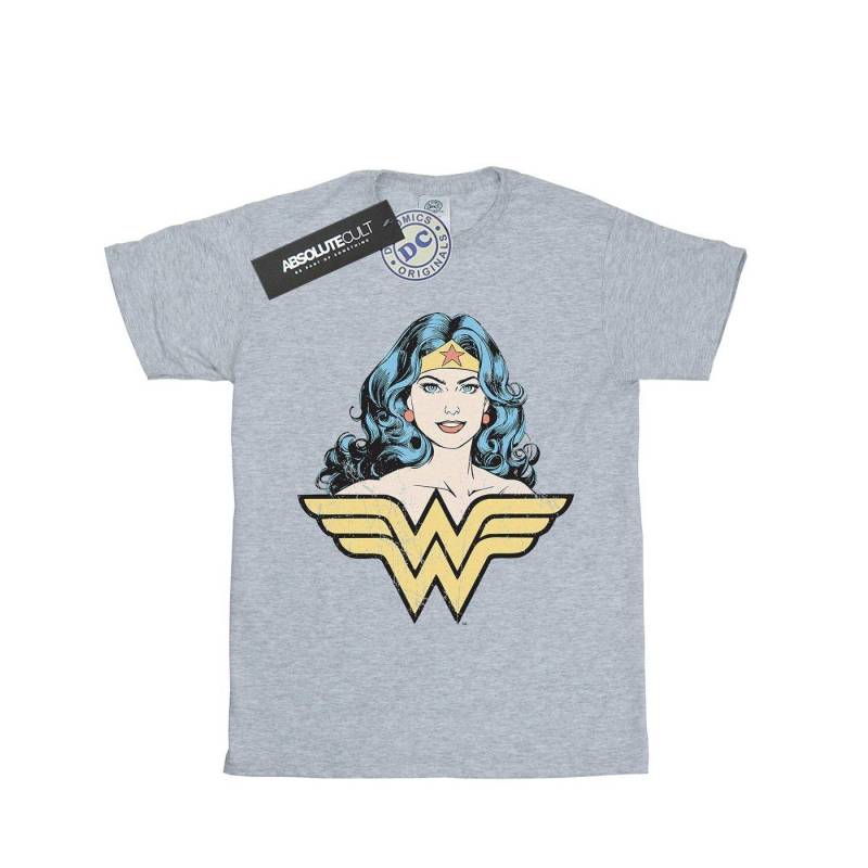 Gaze Tshirt Mädchen Grau 116 von Wonder Woman