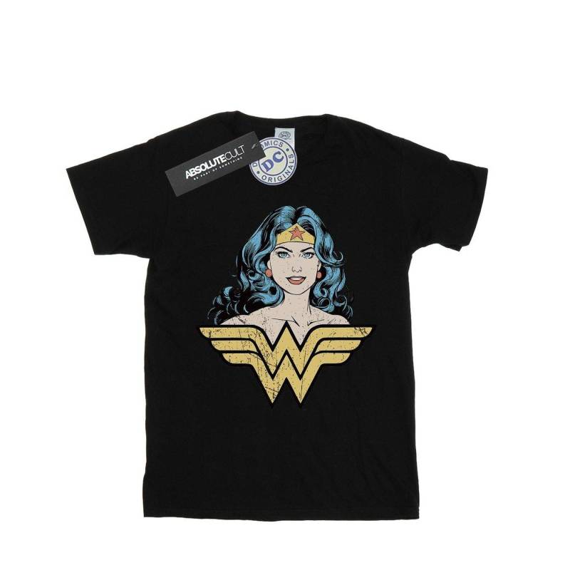 Gaze Tshirt Mädchen Schwarz 116 von Wonder Woman