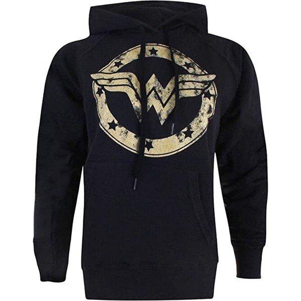 Kapuzenpullover Logo Damen Schwarz S von Wonder Woman