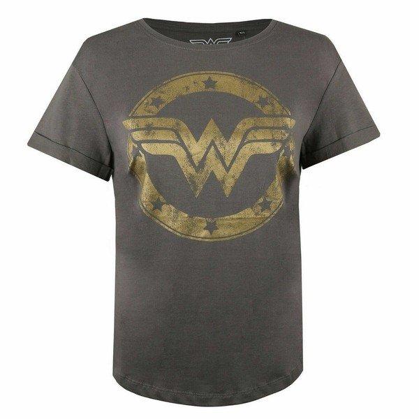 Tshirt Damen Charcoal Black M von Wonder Woman