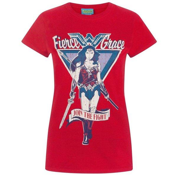 Wonder Woman - TShirt Join The Fight, für Damen, Rot Bunt, Größe S von Wonder Woman