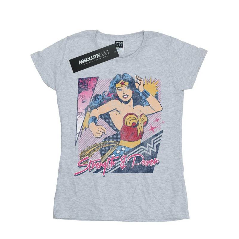 Wonder Woman - Strength And Power TShirt, für Damen, Grau, Größe XS von Wonder Woman