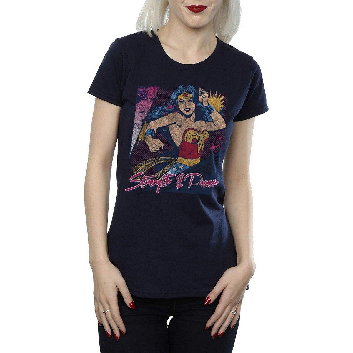 Strength And Power Tshirt Damen Marine L von Wonder Woman