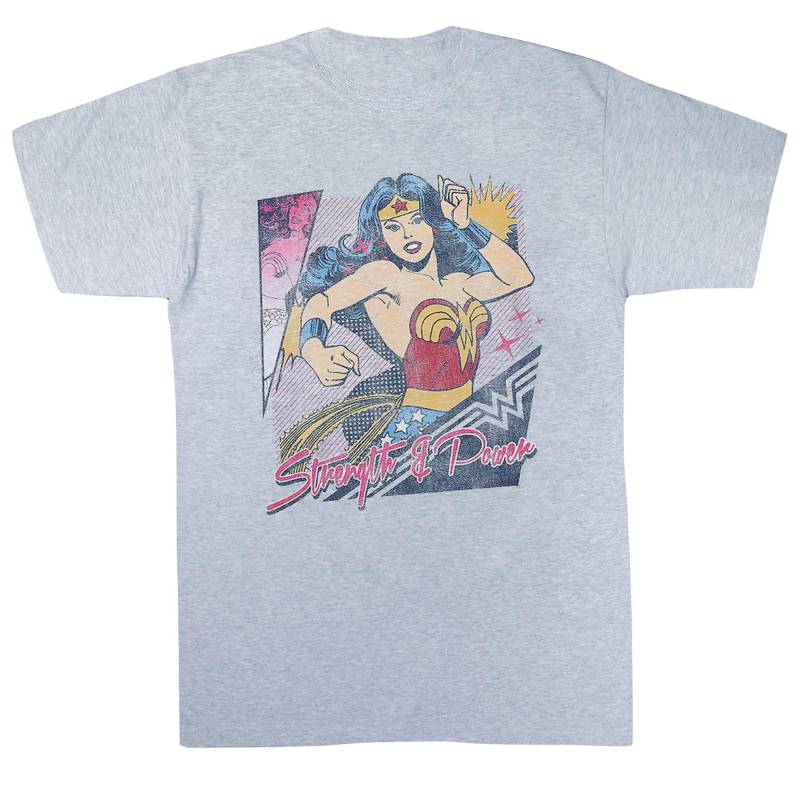 Strength & Power Tshirt Mädchen Grau 140/146 von Wonder Woman