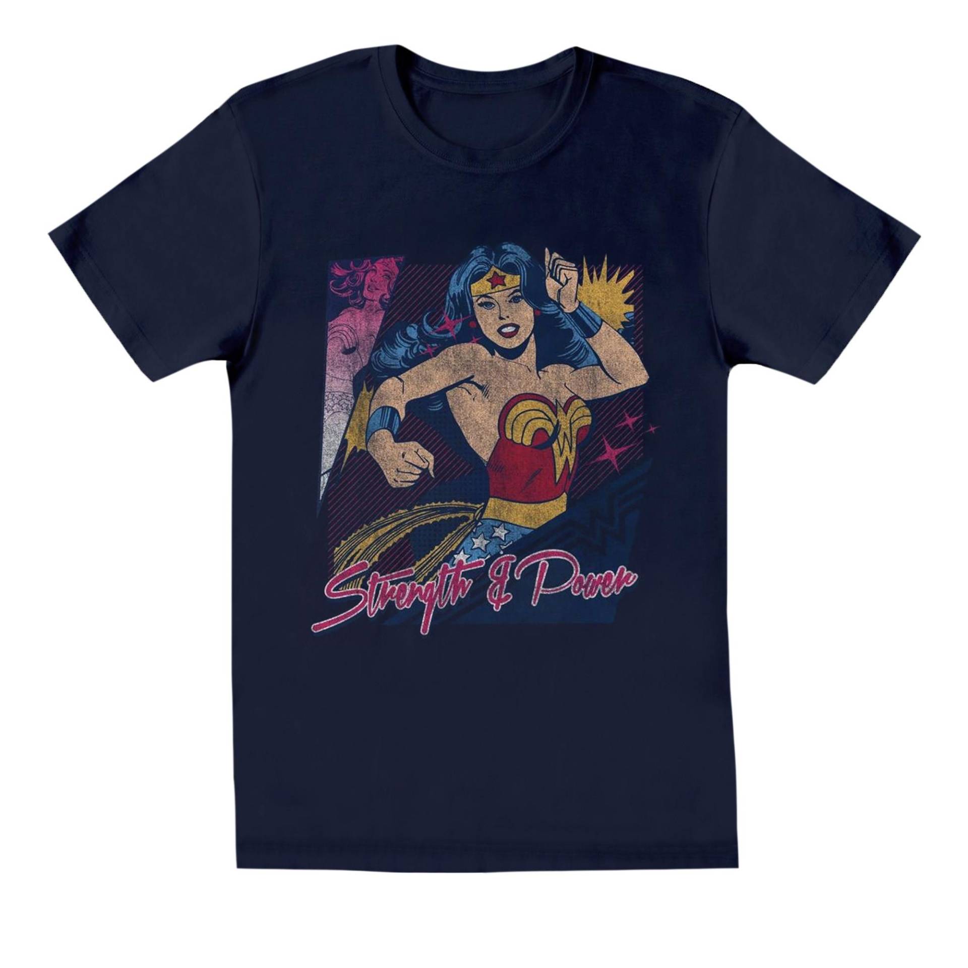 Wonder Woman - Strength & Power TShirt, 128, Marine von Wonder Woman