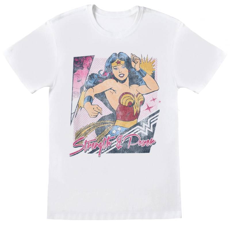 Strength & Power Tshirt Mädchen Weiss 128 von Wonder Woman