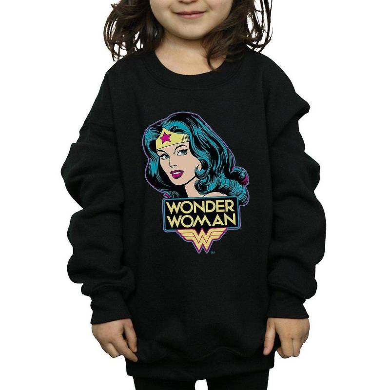 Sweatshirt Mädchen Schwarz 116 von Wonder Woman