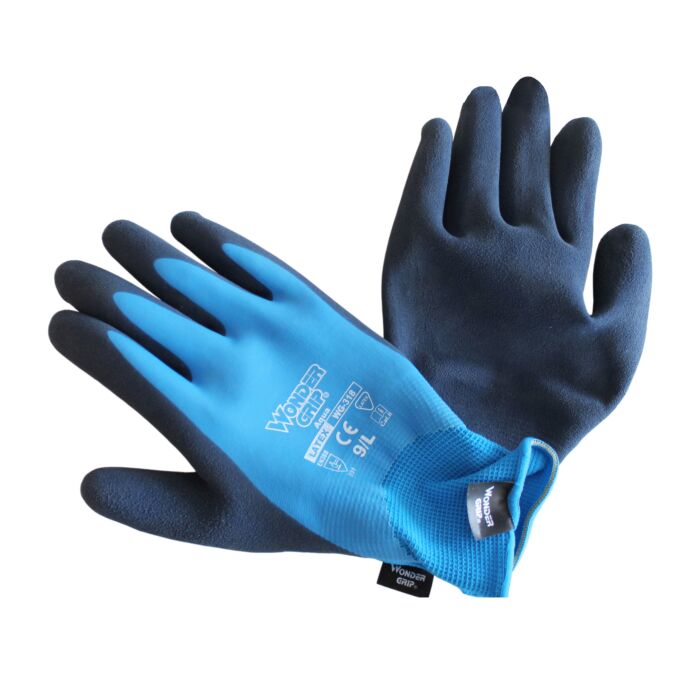 Wondergrip Schaumlatex-Handschuh 3er Pack, blau von Wondergrip