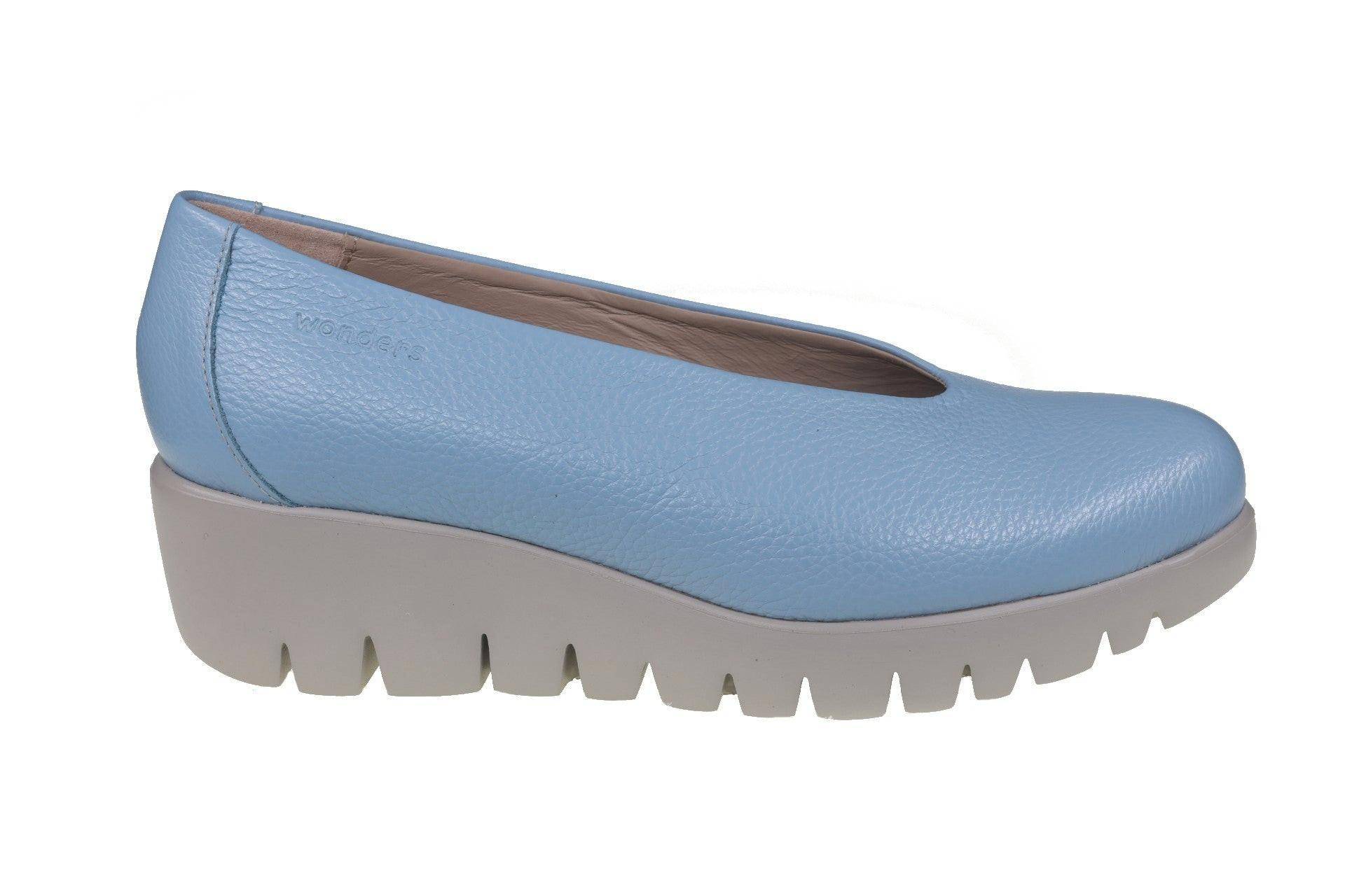 Fly - Leder Pump Damen Blau 37 von Wonders