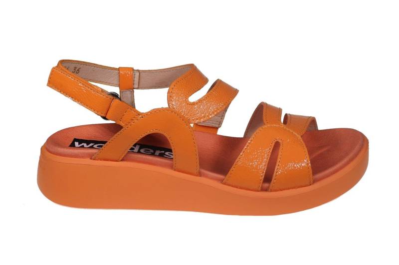 Wave - Leder Sandale Damen Orange 41 von Wonders