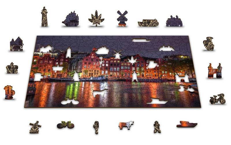 Wooden City Puzzle »Amsterdam« von Wooden City