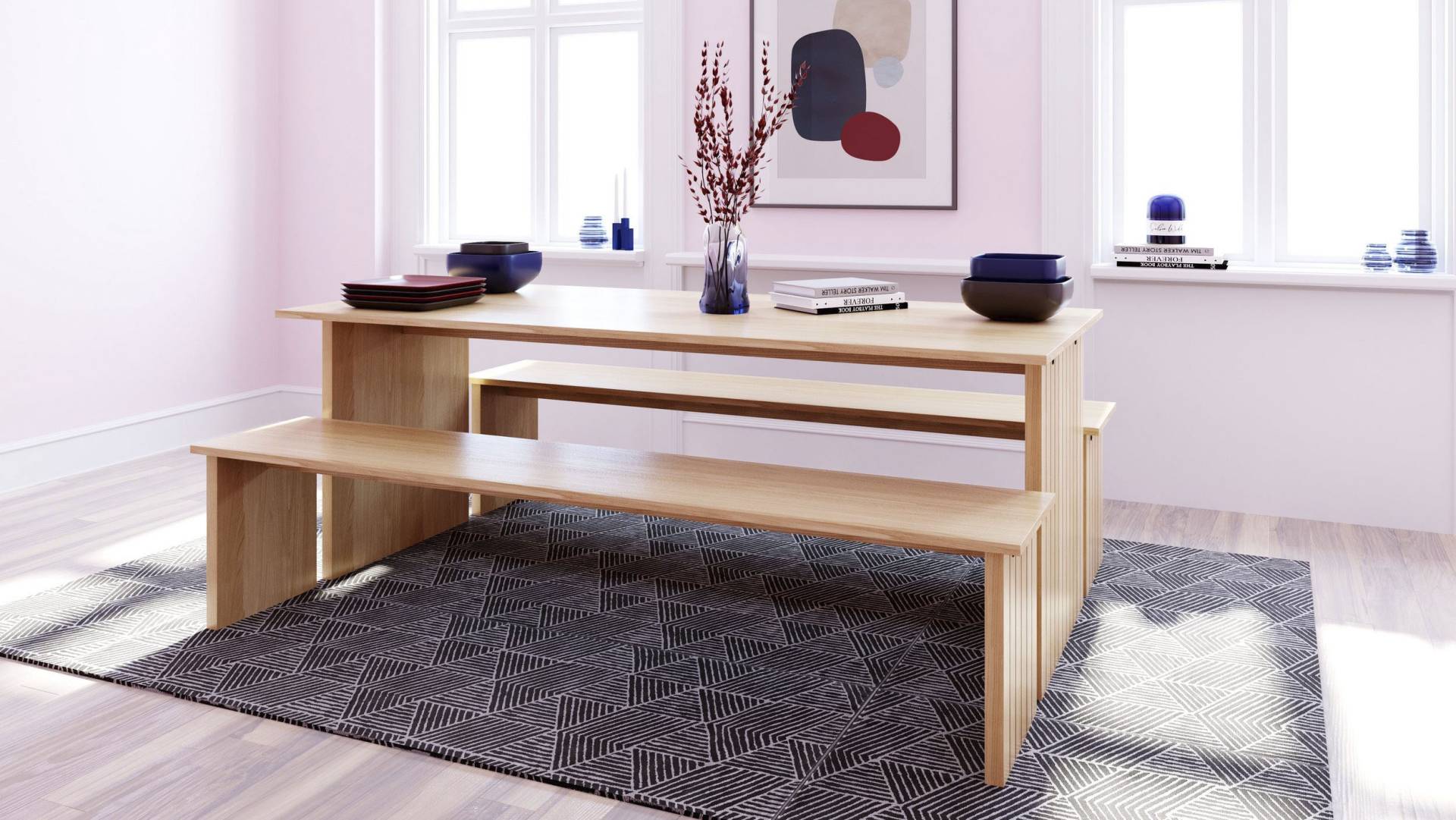 Woodman Esstisch »Stripe«, Holzfurnier aus Eiche Woodman Esstisch »Stripe«, Holzfurnier aus Eiche von Woodman