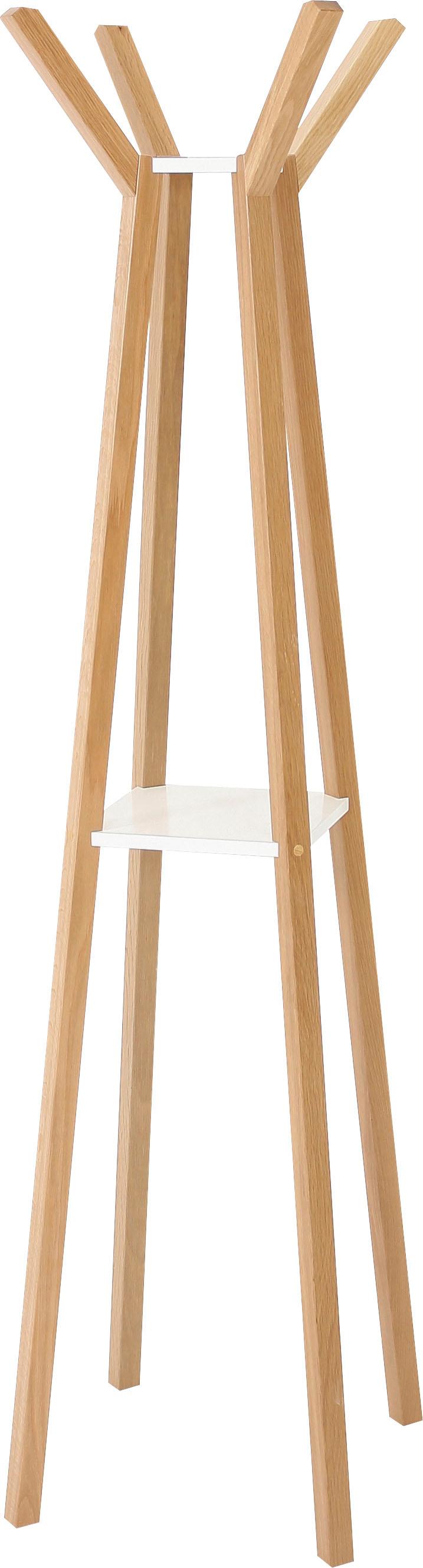 Woodman Garderobe »Monti«, im skandinavian Design, aus massiver Eiche, mit 4 Haken von Woodman