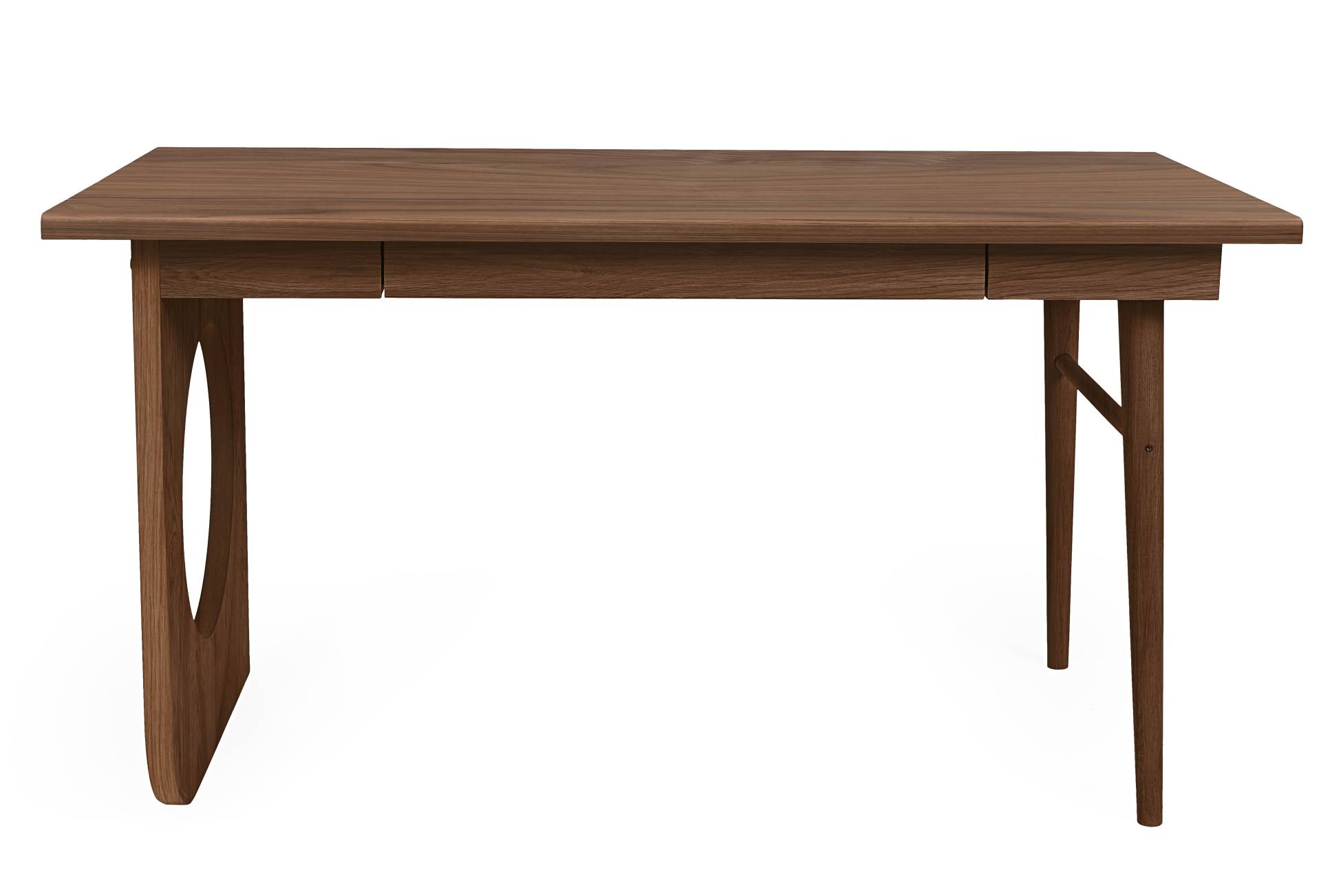 Woodman Schreibtisch »Bau«, edles Holzfurnier aus Nussbaum, Breite 140 cm Woodman Schreibtisch »Bau«, edles Holzfurnier aus Nussbaum, Breite 140 cm von Woodman