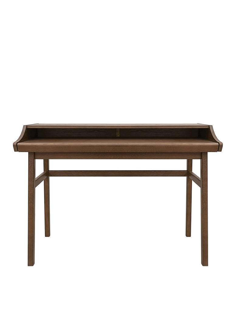 Woodman Schreibtisch »Carteret«, edles Holzfurnier aus Nussbaum, Gestell Massivholz, Breite 115 cm von Woodman