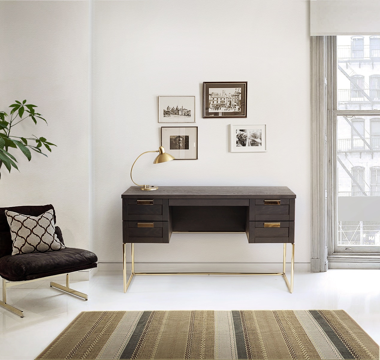 Woodman Schreibtisch »Pimlico«, Holzfurnier aus Eiche Woodman Schreibtisch »Pimlico«, Holzfurnier aus Eiche von Woodman