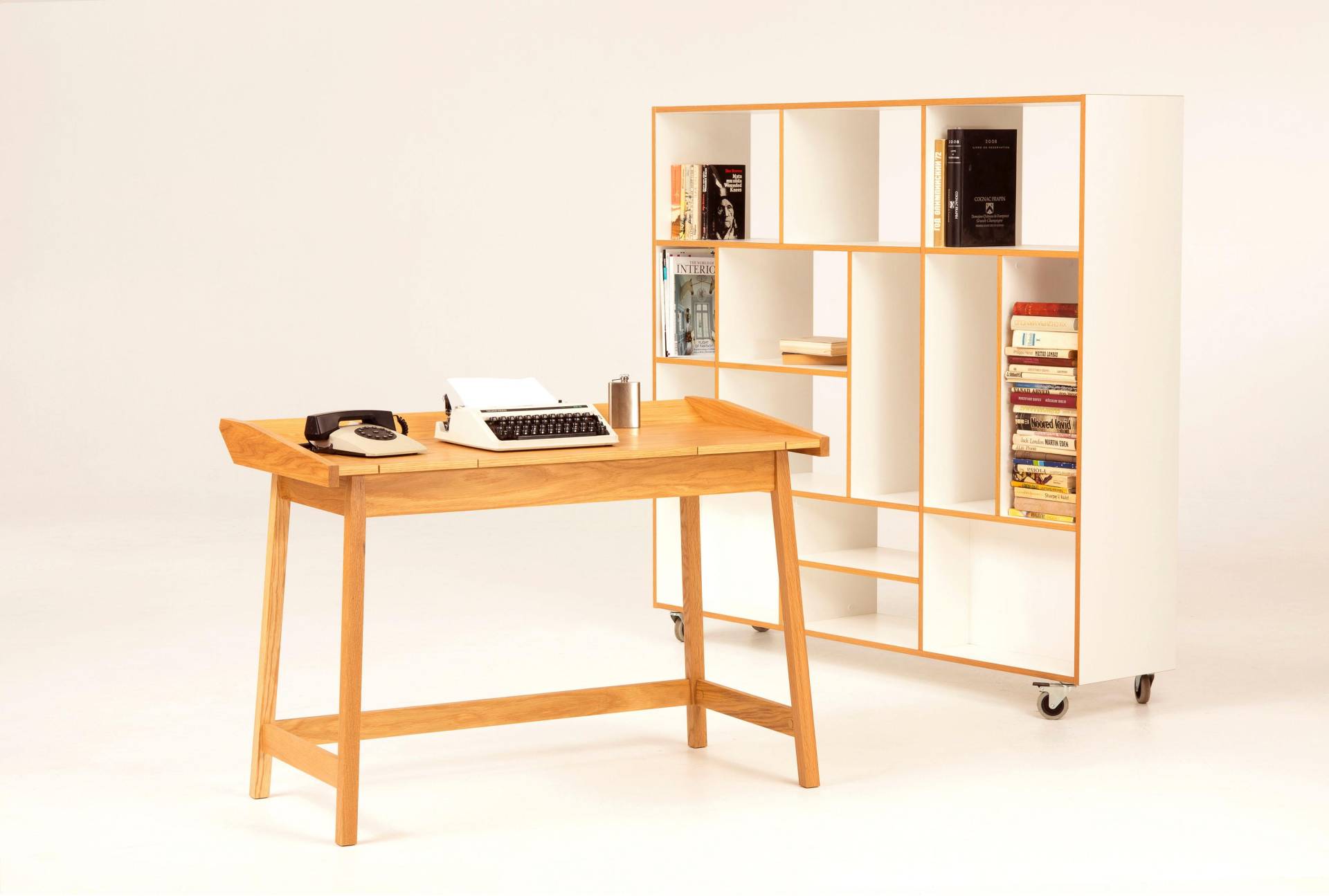 Woodman Schreibtisch »Walter«, skandinavisches Design, Holzfurnier aus Eiche von Woodman