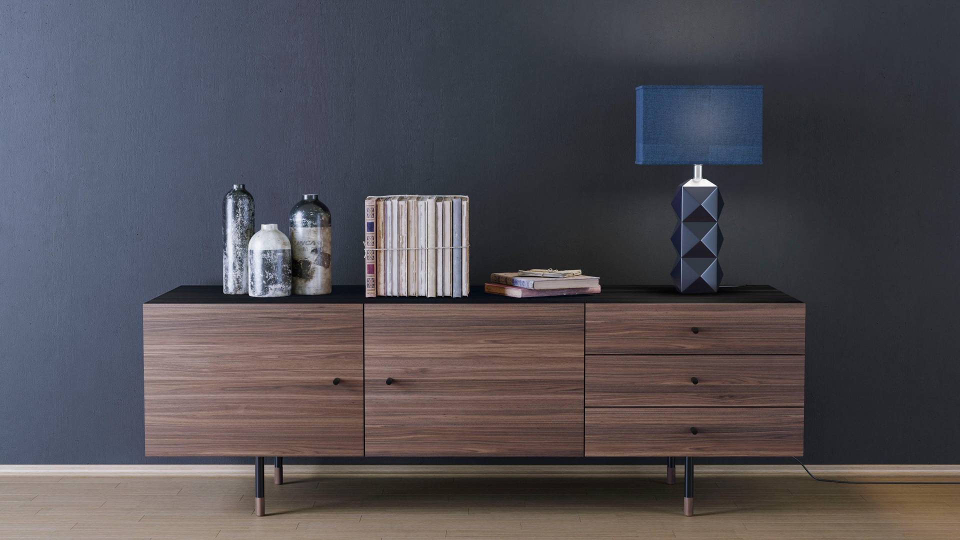 Woodman Sideboard »Daniel«, Breite 180 cm, Holzfurnier aus Walnussbaum von Woodman