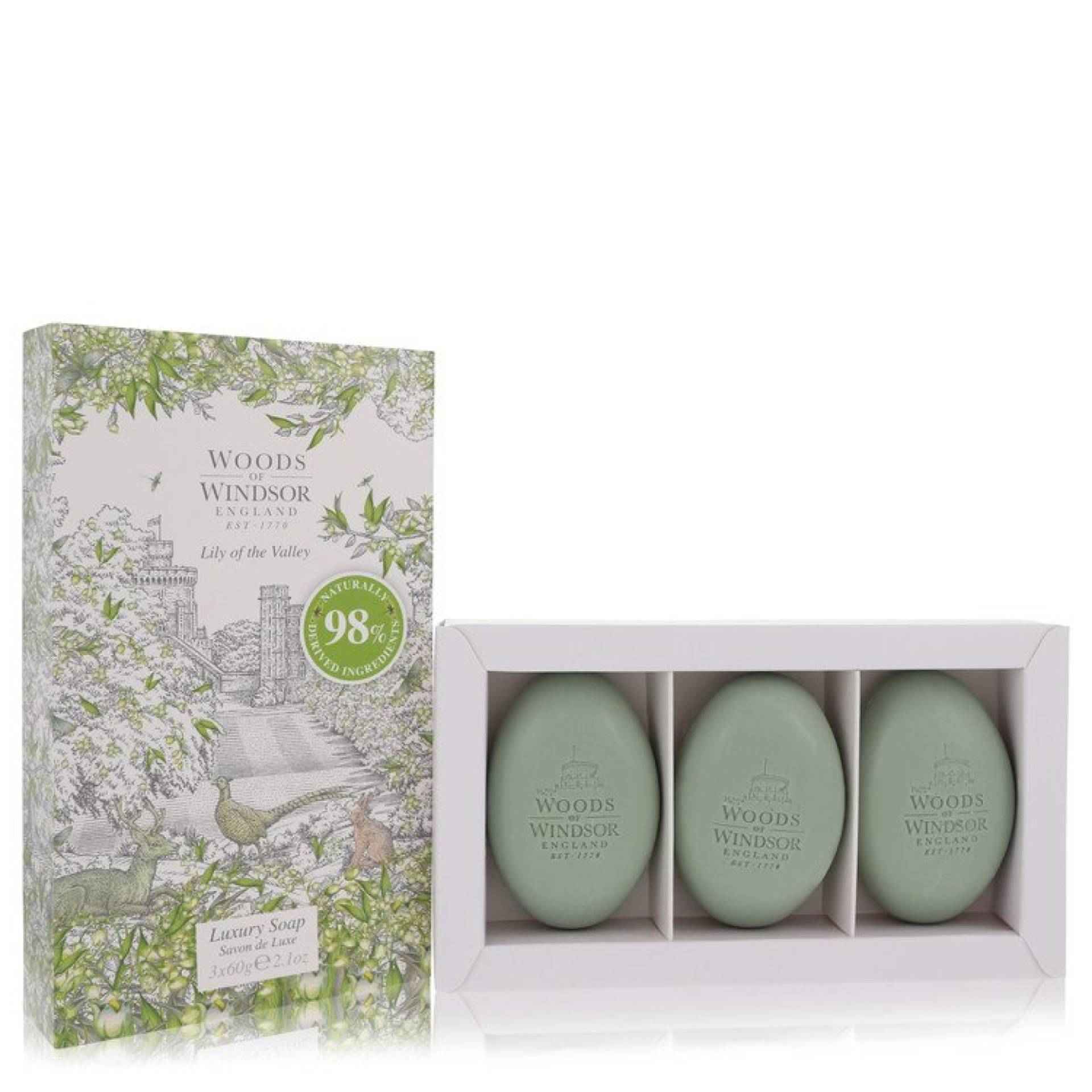 Woods of Windsor Lily of the Valley () Three 62 ml Luxury Soaps 62 ml von Woods of Windsor