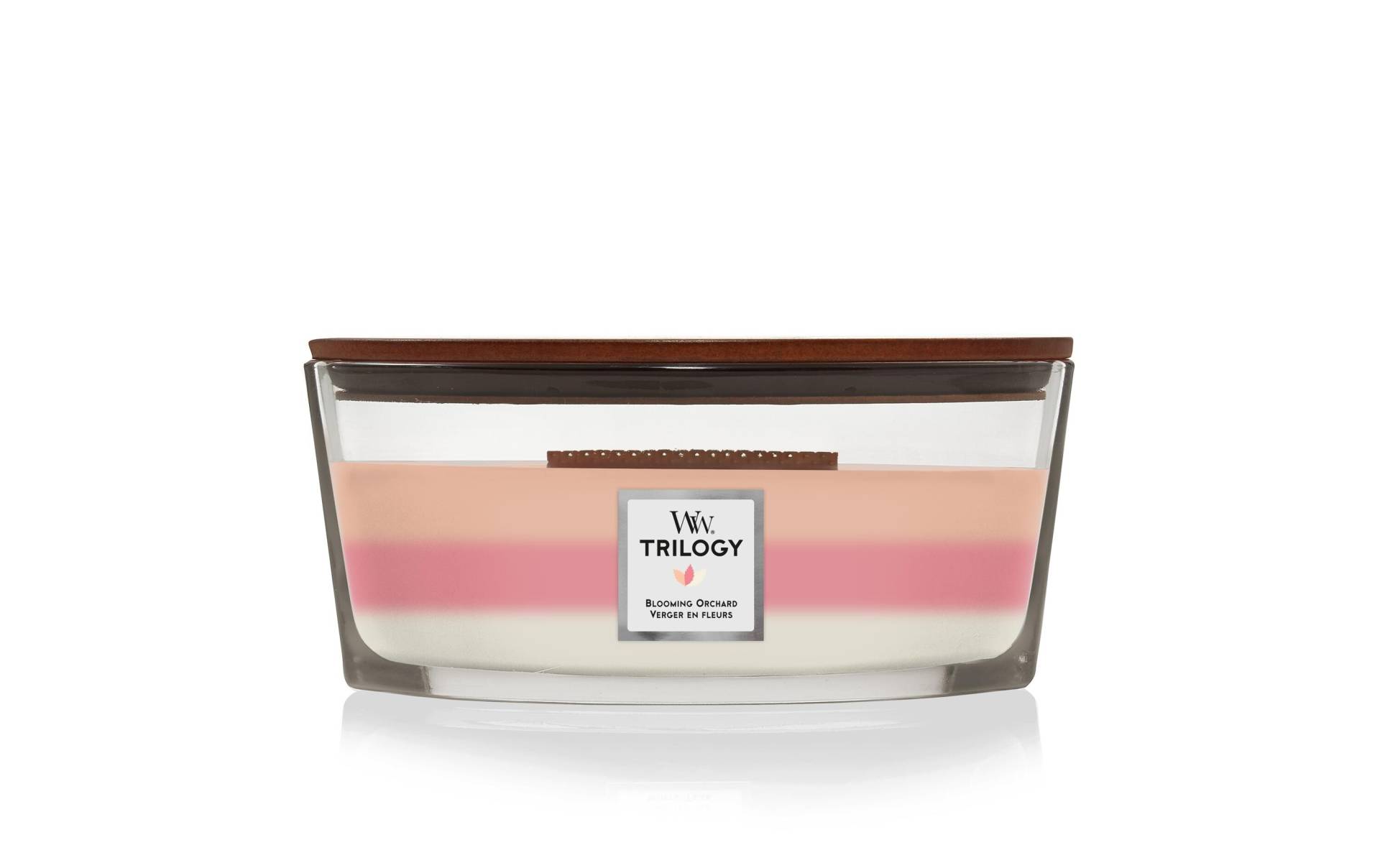 Woodwick Duftkerze »Blooming Orchard Trilogy Ellipse« von Woodwick