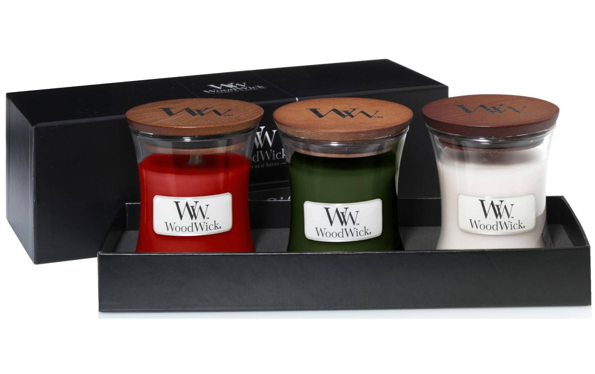 Woodwick Duftkerze »Geschenkset Mini Glas 3 Düfte« Woodwick Duftkerze »Geschenkset Mini Glas 3 Düfte« von Woodwick