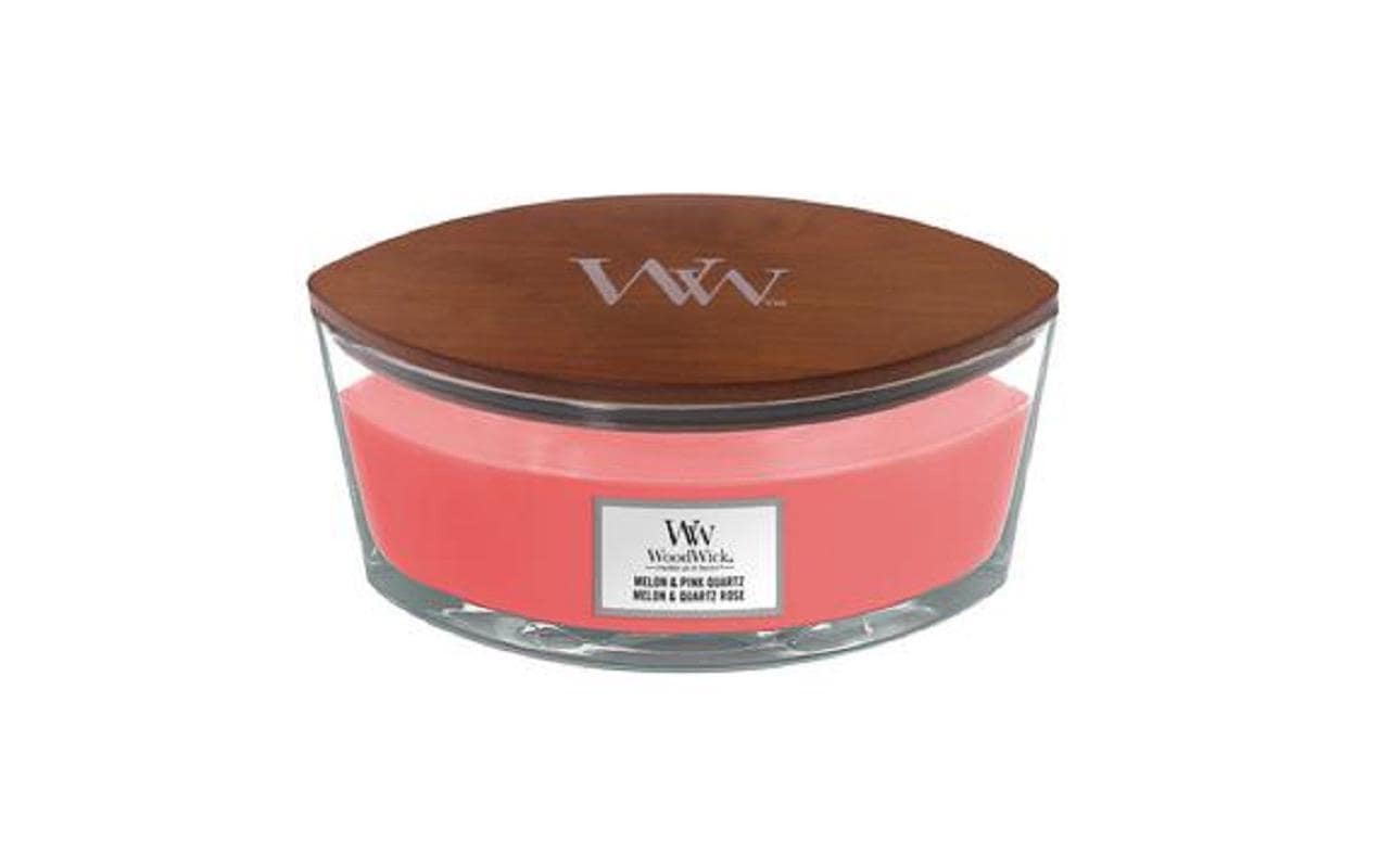 Woodwick Duftkerze »Melon & Pink Quartz Ellipse« von Woodwick