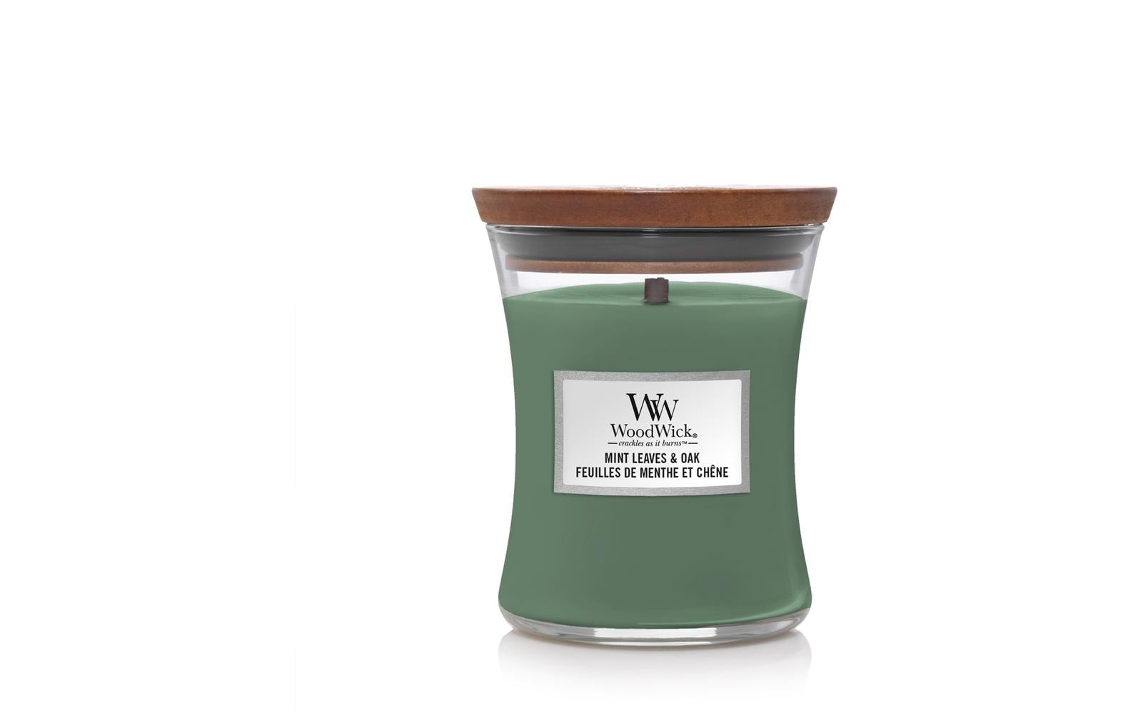 Woodwick Duftkerze »Mint Leaves & Oak« von Woodwick