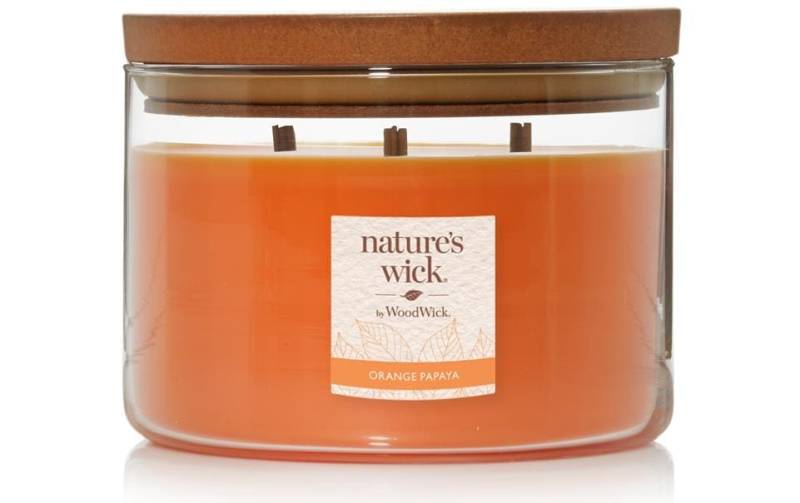 Woodwick Duftkerze »Natures Wick Orange Papaya« von Woodwick