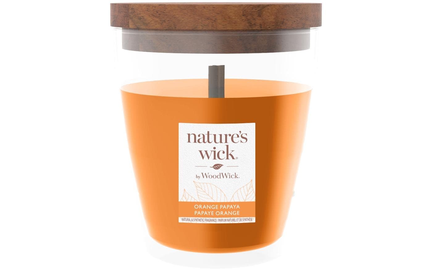 Woodwick Duftkerze »Natures Wick Orange Papaya« von Woodwick