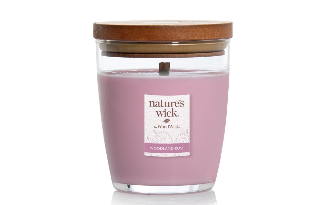 Woodwick Duftkerze »Natures Wick Woodland Rose« von Woodwick