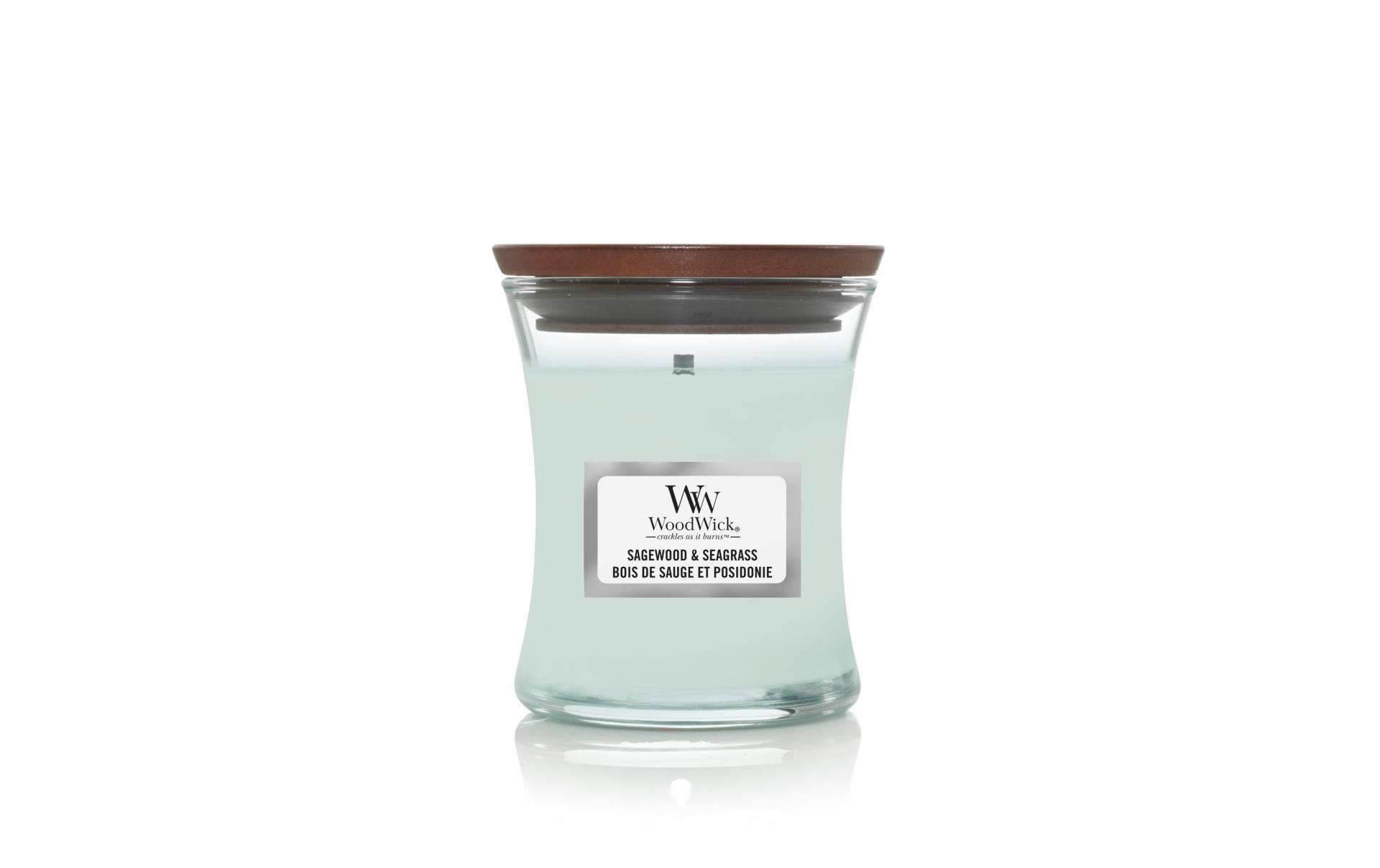 Woodwick Duftkerze »Sagewood & Seagrass Medium Jar« von Woodwick