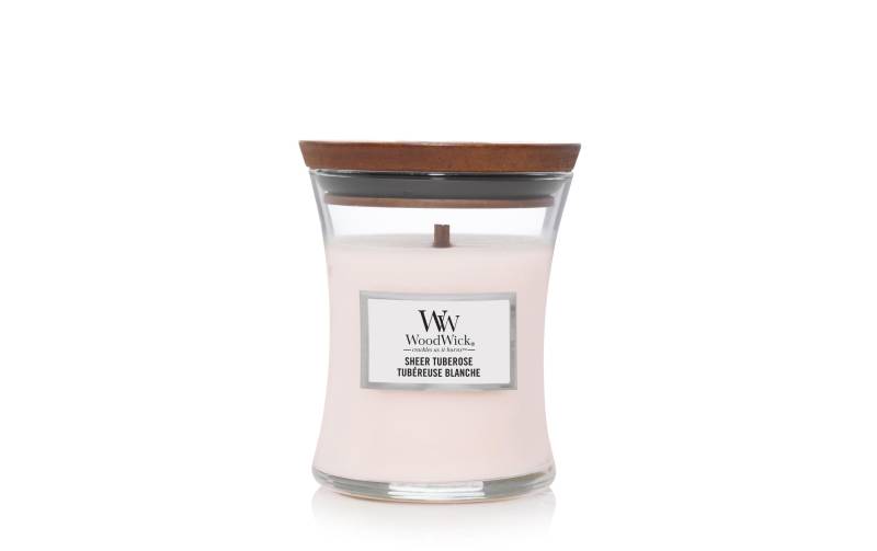 Woodwick Duftkerze »Sheer Tuberose Medium Jar« von Woodwick