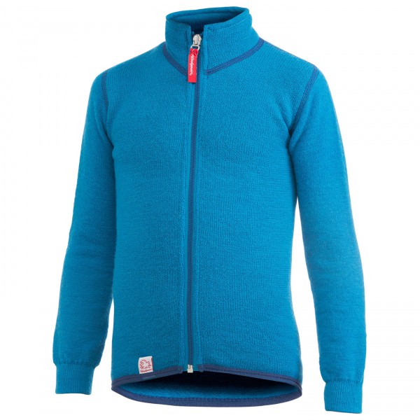 Woolpower - Kid's Full Zip Jacket 400 - Wolljacke Gr 110/116;122/128;134/140 rot;schwarz/blau von Woolpower