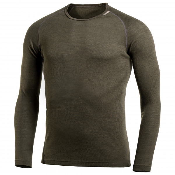 Woolpower - Lite Crewneck - Merinounterwäsche Gr L oliv/braun von Woolpower